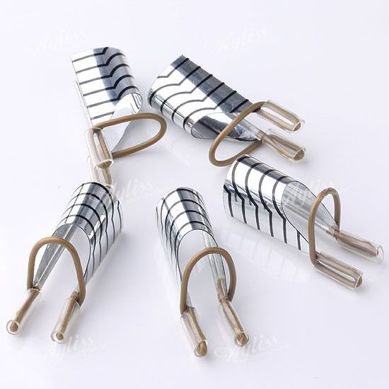 10x Reusable Nail Forms For French False Tips DIY Tool  