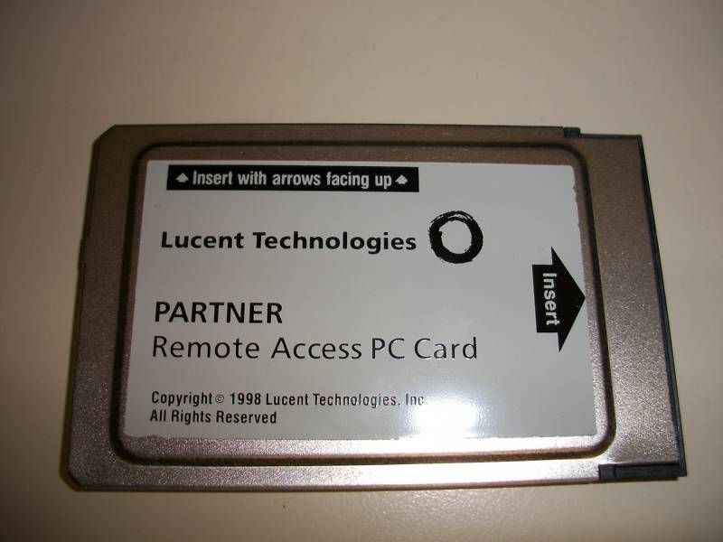 Lucent Partner Remote Access PC Card  