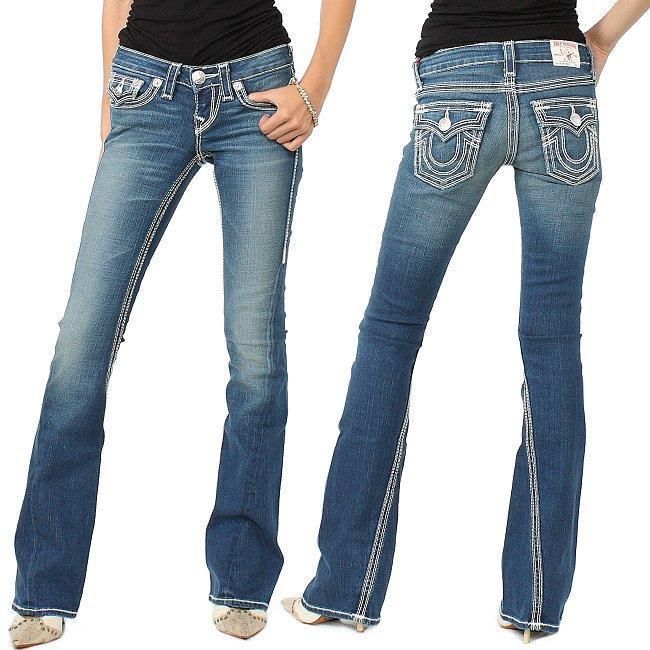 NEW TRUE RELIGION BRAND JEANS JOEY WHITE BIG QT STITCH TENNESSEE BLUE 