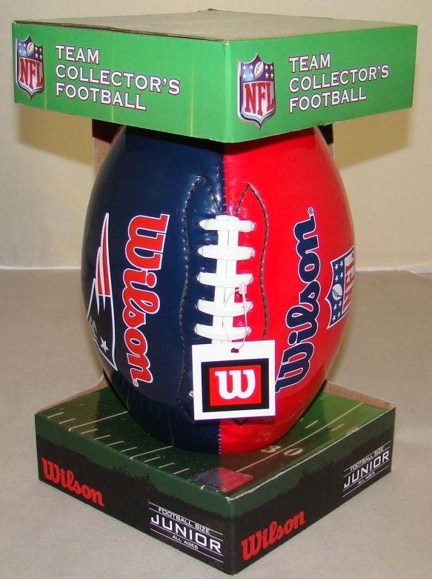 New England Patriots NFL Team Logo Junior Size Autograph Football by 