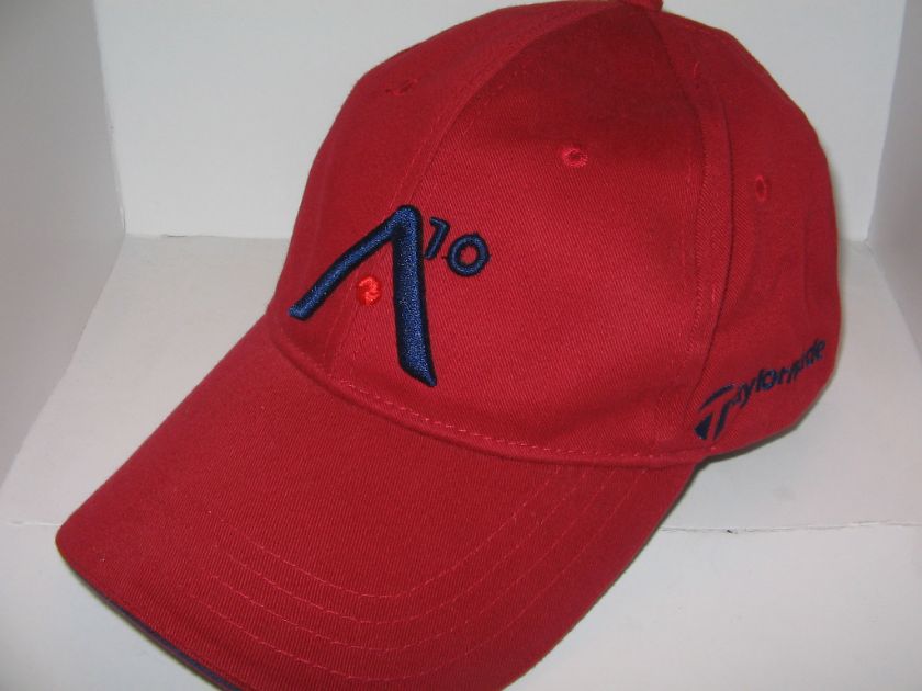 TAYLOR MADE NEW STRUCTURED RED GOLF HAT CAP  