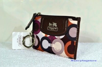 NWT Coach 46723 Madison Graphic Op Art Mini Skinny Wallet (Multi Color 