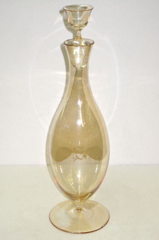 Josef Hoffmann Lobmeyr Muslin Glass Decanter c1917  