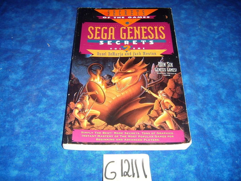   Genesis Book SEGA GENESIS SECRETS VOLUME 2   SECRETS OF THE GAMES