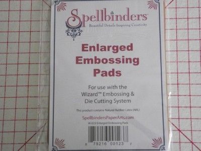 SPELLBINDERS NEST/SHAPEABILITIES EMBOSS PADS 17 CHOICES  