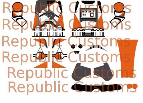 Lego Star Wars Custom Clone Heavy 212th Trooper Decals2  