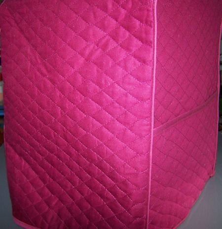 Burgandy Quilted Pocket Cover for KitchenAid Mixer NEW  