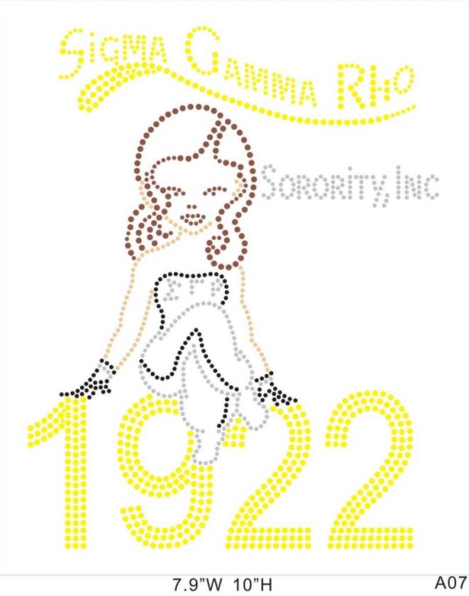 RHINESTONE SORORITY CRYSTAL HEAT TRANSFERS  