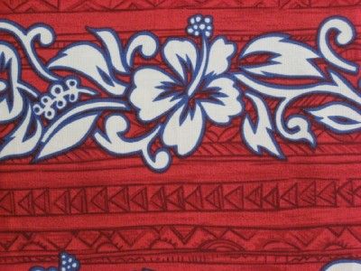 COTTON QUILT FABRIC HAWAIIAN TIKI LUAU FLORAL STRIPES  