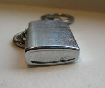 VTG SILVERTONE MINI MINIATURE LIGHTER ON KEY CHAIN MADE IN JAPAN TOO 