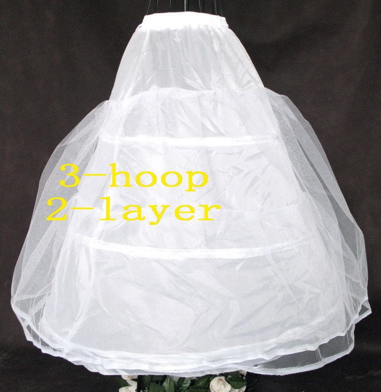 BRIDAL PETTICOATS 3 HOOP 2 LAYER UNDERSKIRT CRINOLINES  